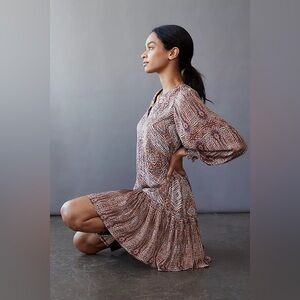 Anthropologie Sabia Flounced Tunic Dress